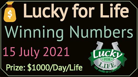 lucky for life lottery winning numbers